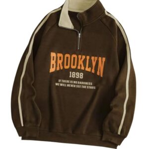 Collar Chain Cotton Fleece Sweatshirt | Warm Hoodie for Gym, Travel & Casual Winter Wear